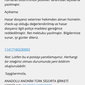 Anadolu Sigorta Patim Güvende Tazminat Ödememe Sorunu