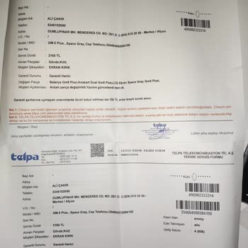 General Mobile Telefon Tamiri Sonrası IMEI Sorunu