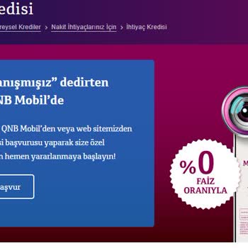 QNB Finansbank Kampanyalı Krediyi Vermiyor