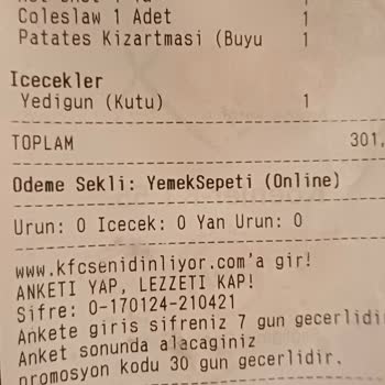 Yemeksepeti Eksik Sipariş Ve Sorumsuzluk