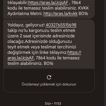 Aras Kargo Kargo Teslimatı Ve İade Süreci Sorunları