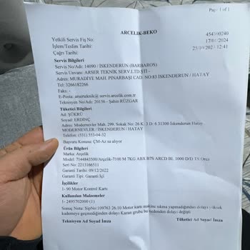 Arçelik Çamaşır Makinesi Kurutmama Yapmaması Arıza Lambası Yanması