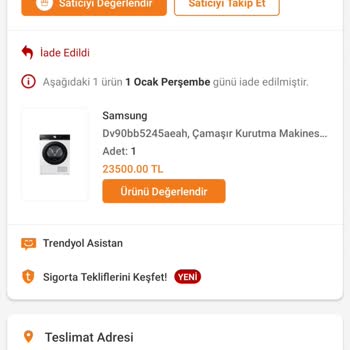 Trendyol Adres Yanlış Deldiler Fakat Adresim Doğruydu