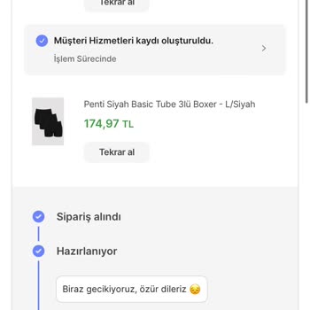Penti Siparişimi Göndermiyor. Hukuki Süreci Başlatacağım.