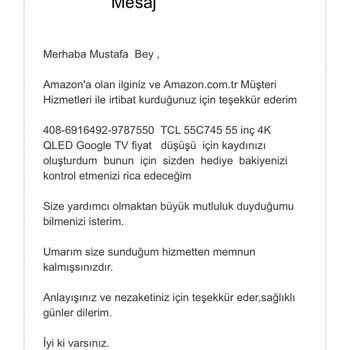 Amazon.com.tr Fiyat Farkı İadesi