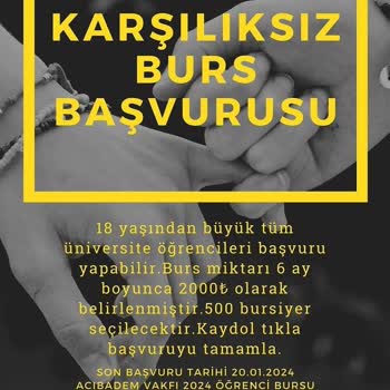 Acıbadem Vakfı (Burs Başvurusu) Kişisel Bilgilerimle İlgili Endişem