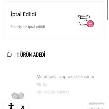 Stradivarius Mağazasının Sipariş İptali