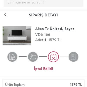 Vivense TV Sehpası Para İadesi Yapılmadı
