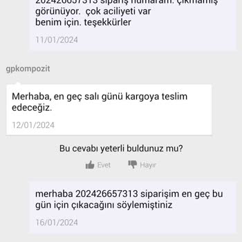 N11 Den Verdiğim Sipariş Gelmiyor
