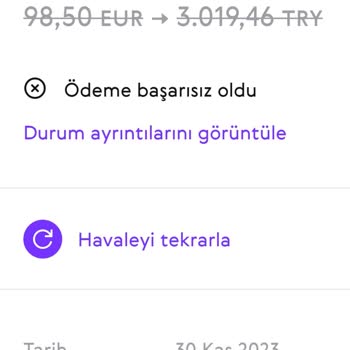 Paysend Para İadesi Gerçekleşmedi.