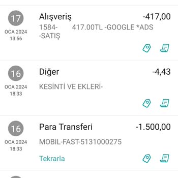 Garanti Bankası Google Ads Üzerinden Çekilmiş Para