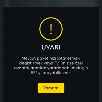 Turkcell TV Plus İptal Etmeme İzin Verilmiyor