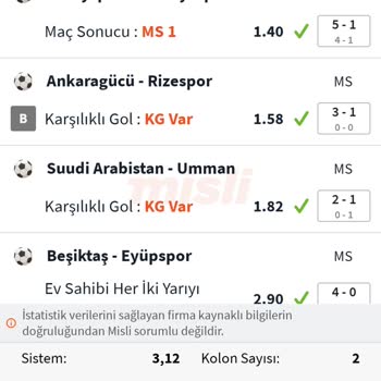 Misli 3.12 Sistemli Kupon Nasıl Hesaplanıyor