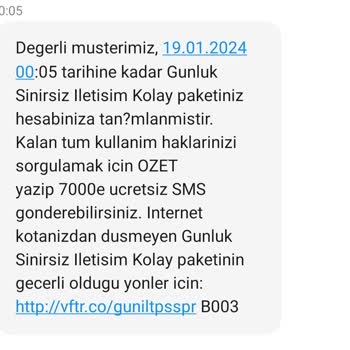 Vodafone Kolay Paket Hattıma Tanımlanmadı