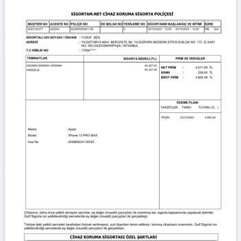 Gulf Sigorta Sigorta Poliçesinin İptal Edilmemesi Konusundaki Mağduriyet