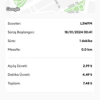 Hop Scooter Fazladan Para Kesti