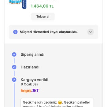 hepsiJET Teslimat Sürecinde Yaşanan Sorunlar