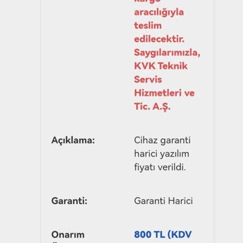 Vatan Bilgisayar, KVK Yetkilisi Ücret İadesi