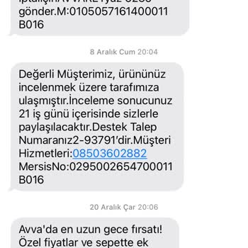 Avva Giyim Montun Cep Kapama Parçasının Kopması Ve Tamir Süreci Şikayeti