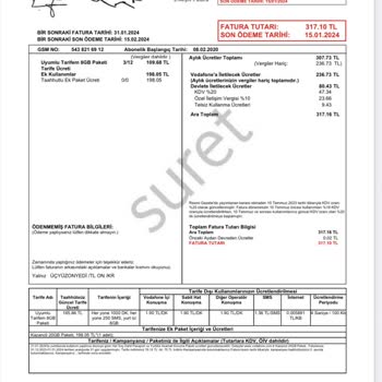 Vodafone Haksız Yere Alınan Ödeme Geri İadesi Talep Ediyorum