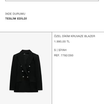 Zara'nın İade Tutarını Yatırmaması