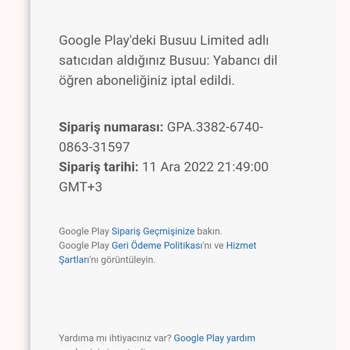 Busuu Premium Üyeliğimi İptal Etmiş.