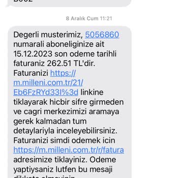 Millenicom Sözünde Durmuyor. Cayma Bedeli Var Diyor.