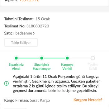 Sürat Kargo Gönderim Yapmıyor, Hala Çıkış Şubesinde Duruyor