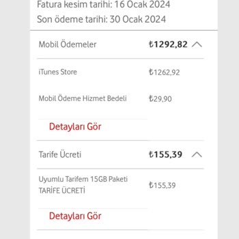 Vodafone Mobil Ödeme Mağduriyeti