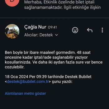 Bubilet Keyfi İade Yapmıyor!