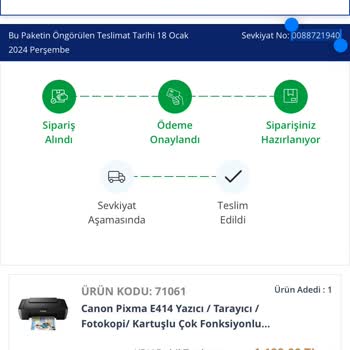 Avansas Siparişi Teslimat Tarihinde Göndermiyorlar