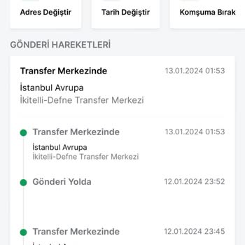Trendyol Express Kargomun Hareketsiz Olması