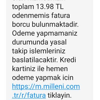 Milleni.com Haksiz Fatura