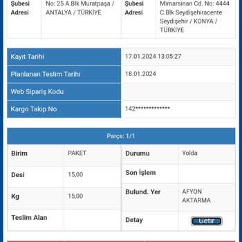 Sürat Kargo Kargom Gelmedi Aciliyeti Vardı