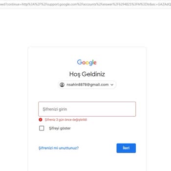 Gmail Google Hesap Çalınması