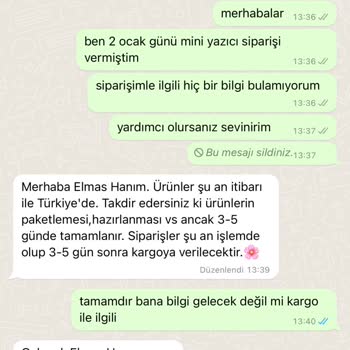 Beepilo Mini Yazıcı Teslimat Gecikmesi Ve İade Sorunu