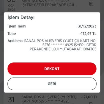 Getir 20 Gündür Siparişimi Teslim Etmedi Paramıda İade Etmedi