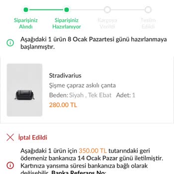 Stradivarius Ürünüm Teslim Edilmedi