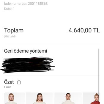 Oysho Eksik İade Parası