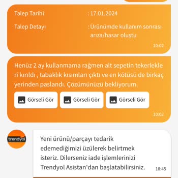 Trendyol Yedekparçam Satıcısının Kusurlu Ürünü