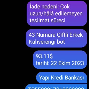 Peaky Sneaker Teslim Edilmeyen Sipariş