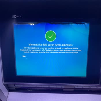 Yapı Kredi Bankası ATM Para Sıkışması Ve Çözümsüzlük