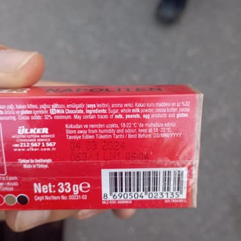 Ülker Napolitan Çikolata Kurtlanmış