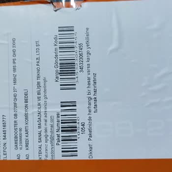 GameBooster Monitör Teslimatında Hasar Ve Kargo Sorunu