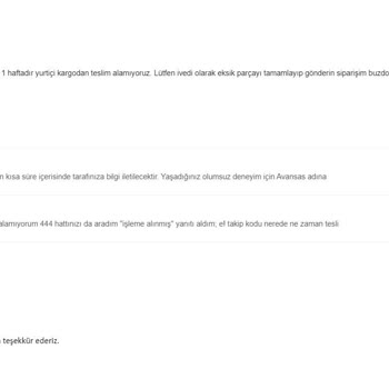 Avansas'tan Alınan Hüsran