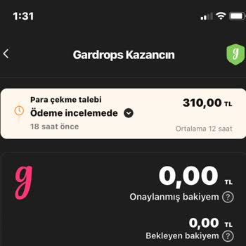 Gardrops Param Hesabıma Yatmıyor