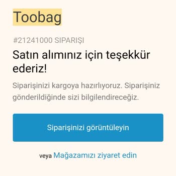 Toobag 10 Gündür Ulaşmayan Sipariş Ve İletişimsizlik Sorunu