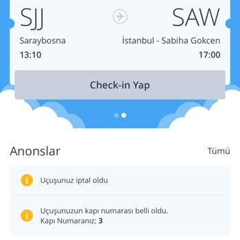 Pegasus Uçuş İptal Oldu