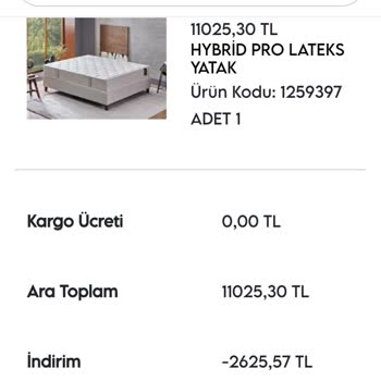 Yataş Online Mağaza Üzerinden Yatak Alımında Yaşanan Sorunlar