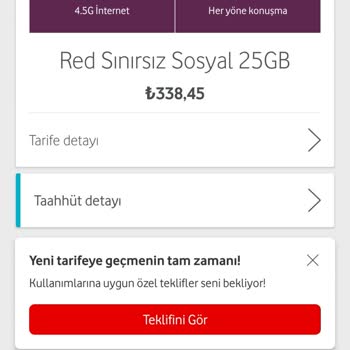 Vodafone Tarife Ücretlerindeki Artış